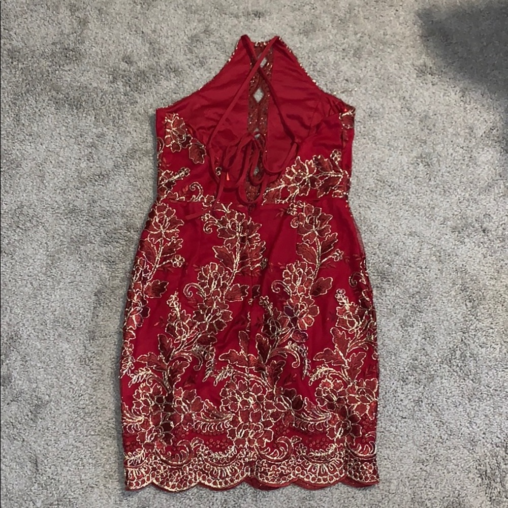 Xenia Boutique Red & Gold Dress - Picture 2 of 7